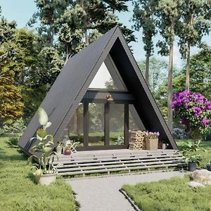 Lakeside Luxe A-Frame Tiny Cabin Oakwood Exterior photo